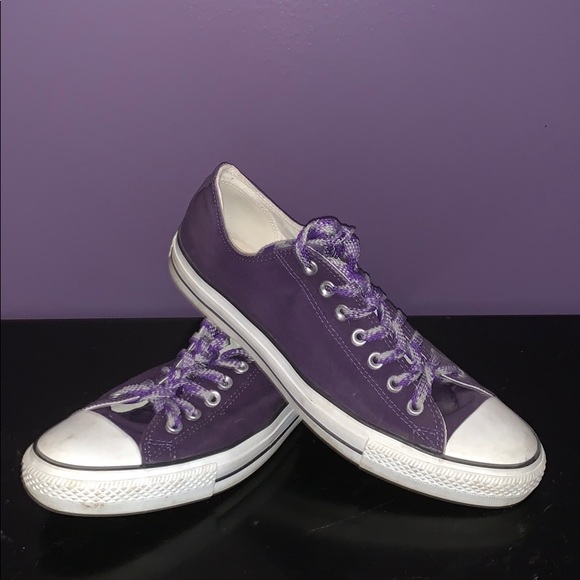 purple converse low tops